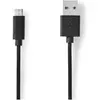 Image de Nedis Câble USB USB 2.0 USB-A mâle USB Micro-B mâle 10 W 480 Mbps Nickelé 3.0 (3 m, USB 2.0, 10 W), Câble USB