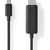 Image de Nedis Adaptateur USB-C - USB 3.2 Gen 1 - USB-C mâle - HDMI mâle - 4K@60Hz - 1.00 m - Rond - Verni (HDMI, 10 cm), Adaptateur données + vidéo, Noir