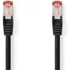 Image de Nedis Câble Cat 6 RJ45 mâle RJ45 mâle S/FTP 15.0 m Rond LSZH Noir Étiquette (S/FTP, CAT6, 15 m), Câble réseau
