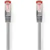 Image de Nedis Câble Cat 6 RJ45 mâle RJ45 mâle S/FTP 15.0 m Rond LSZH Gris Étiquette (S/FTP, CAT6, 15 m), Câble réseau