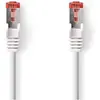 Image de Nedis Câble Cat 6 RJ45 mâle RJ45 mâle S/FTP 7.50 m Rond LSZH Blanc Étiquette (S/FTP, CAT6, 7.50 m), Câble réseau