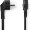 Image de Nedis Câble d'alimentation Fiche à contact de protection IEC-320-C5 Coudé Droit Nickelé 5.00 (5 m), Câble d'alimentation, Noir