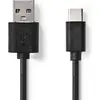 Image de Nedis Câble USB USB 2.0 USB-A mâle USB-C  mâle 2.5 W 480 Mbps Nickelé 1.00 m (1 m, USB 2.0, 2.50 W), Câble USB