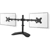 Image de Nedis Support d'écran de bureau 2 écran(s) 15 - 32 " 75x75 / 100x100 Entièrement mobile (32", 7 kg), Support de moniteur, Noir