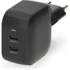 Image de Nedis Netzladegerät 35 W GaN PD3.0 Schnellladefunktion 1.75 / 2.33 / 2.92 / 3.0 A Anzahl (35 W, 2 ports), Chargeur USB, Noir
