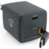 Image de Nedis Charger w/ Retractable Cable 65 W Fast Charge USB-C 0.75 M (65 W, 1 portion), Chargeur USB, Noir