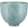 Image de KitchenAid Bol en céramique 4,8l Spring Leaves Artisan 4,8L, Ustensile de cuisine : accessoires, Turquoise