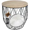 Image de EBI Duvo+ Caviar Corbeille ronde en métal avec plateau de table (Chat, Chien), Panier pour chien + chat