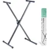 Image de Stagg Sintezatora stativs X-Style (Clavier), Pied + support pour instrument, Noir