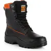 Image de HP Autozubehör, Chaussures de travail, Bottes de sécurité forestière NoRisk taille 47 en cuir de vachette noir/orange S3 SRC EN ISO 20345 (S3, 47)