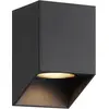 Image de Nordlux, Éclairage d'extérieur, 2518451003 NICO Square 12 GU10 Wandleuchte Dimmbar Schwarz IP54 (GU10, IP44)