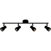 Image de Nordlux, Applique + plafonnier, Nordlux-Boston-4x rail-GU10-Zwart (GU10)