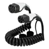Image de Câble de charge Sinox pour voiture électrique EV Spiral Type 2 16A 3 phase 5 m Noir