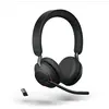 Image de Jabra Evolve2 65 MS (Sans fil, USB-A), Casque micro de bureau, Noir
