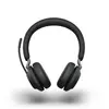Image de Jabra Evolve2 65 UC (Sans fil, USB-A, Unify), Casque micro de bureau, Noir