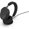 Image de Jabra Evolve3 85 MS + station de charge (Sans fil, USB-C, Les équipes Microsoft), Casque micro de bureau, Noir