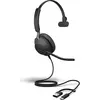 Image de GN Netcom JABRA Evolve2 40 SE UC Mono USB C/A (Filaire, USB-A), Casque micro de bureau, Noir
