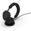 Image de Jabra Evolve3 75 UC + station de recharge (Sans fil, USB-C, Unify), Casque micro de bureau, Noir