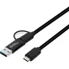 Image de MicroConnect USB3.1CCA1 Câble USB 1 m 3.2 Gen 1 (3.1 Gen 1) USB C Noir (4X90U90618) (1 m, USB 3.2 Gen 1), Câble USB