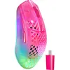 Image de SteelSeries Aerox 3 WL Gen 2 (Sans fil), Souris, Bleu, Vert, Multicolore, Violet, Rose, Transparent