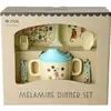 Image de Rice, Vaisselle + couverts pour enfants, - Melamine Baby Dinner Set - Fun Fair Print - Mint and Blue