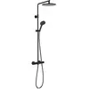 Image de Damixa, Système de douche, Silhouet brush system - sort. including termostat, hovedbruser og håndbruser