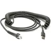 Image de Zebra Câble USB, 2,7m, torsadé Câble USB (type A) : 2,7m, torsadé, code de câble U12, Lecteur de codes barres : accessoires
