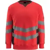 Image de Mascot, Hommes, Pull-over, T-shirt de sécurité unisexe à manches longues Wigton rouge, anthracite foncé taille 4XL, Rouge, (4XL)