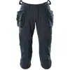 Image de Mascot, Pantalon de travail, Pantalon trois-quarts Accelerate noir et bleu, taille C64 (64)