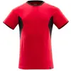 Image de Mascot, Haut de travail, T-Shirt, moderne Passform T-shirt Grösse S ONE, verkehrsrot/schwarz (Taille unique)