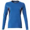 Image de Mascot, Haut de travail, T-Shirt, Langarm, Damen T-shirt Grösse M ONE, azurblau/schwarzblau (M)