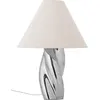Image de Bloomingville, Lampe de table, - Silva Tischlampe - Silber - Steingut (E27)