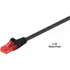 Image de MicroConnect U/UTP CAT6 1M Black 10 Pack (U/UTP, CAT6, 1 m), Câble réseau