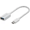 Image de MicroConnect USB3.1CAF02W 0.2m USB C USB A Blanc Câble USB (0.20 m, USB 3.2 Gen 1), Câble USB
