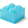 Image de LEGO, Boîte à jouets, Storage Brick 4 Top Lid Glitter Light Blue