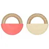 Image de OYOY Mini, Anneau de dentition, Anneau de dentition Rainbow 2 pièces, Rouge/Vanille (6 Mois)