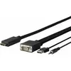 Image de Vivolink Pro VGA + audio vers HDMI VGA (D-Sub) + + USB Type-A (1 m), Câble vidéo, Noir