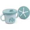 Image de Done by Deer, Vaisselle + couverts pour enfants, Set Snack & Gobelet Elphee Bleu
