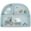 Image de Done by Deer, Vaisselle + couverts pour enfants, Kinderteller Stick&Stay Tiny farm Blau