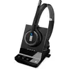 Image de EPOS IMPACT SDW 5066T EU/UK/AUS Casque DECT sans fil UC prêt à l'emploi avec base pour appareil mobile an (Sans fil, USB-A), Casque micro de bureau, Noir
