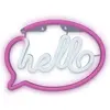 Image de Forever Light, Applique + plafonnier, Néon LED HELLO rose blanc Chauve-souris + USB FLNE15