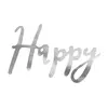 Image de Partydeco Guirlande d'anniversaire argentée (1 pcs)