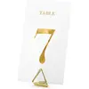 Image de Partydeco Carte de table numéros 7 x 12 cm, 20 pièces, transparent/or (20 pcs)