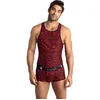 Image de Anais, Hommes, T-shirt, Top "Tribal" pour homme, Rouge, (S)
