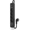 Image de Kerg, Multiprise, Alimentation de sécurité avec interrupteur 4 USB-C USB-A femelles noir 3m 16A H05VV-F 3x1 5mm2 (4x, USB-A, USB-C, 3 m)