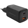 Image de Qoltec 50766 Chargeur pour appareils mobiles Ordinateur portable Console de jeu Powerbank Smartphone Smartw (65 W, 2 ports), Chargeur USB, Noir