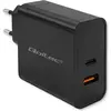 Image de Qoltec  adowarka Super Quick PD 65W 5-20V 1.5-3.25A 1xUSB type C 1xUSB A Czarna (65 W, 2 ports), Chargeur USB, Noir