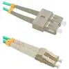 Image de Qoltec 54348 Optic Patchcord LC/UPC - SC/UPC Multimode 50/125 OM4 Duplex 1m (1 m), Câble réseau