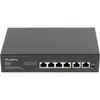 Image de Lanberg RSFE-4P-2FE-60 Commutateur réseau Fast Ethernet (10/100) non géré Power over Ethernet (PoE) 1U (6 ports), Switch réseau, Noir