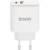Image de Savio LA-06 USB Type A & Type C Quick Charge Power Delivery 3.0 Intérieur (30 W, 2 ports), Chargeur USB, Blanc